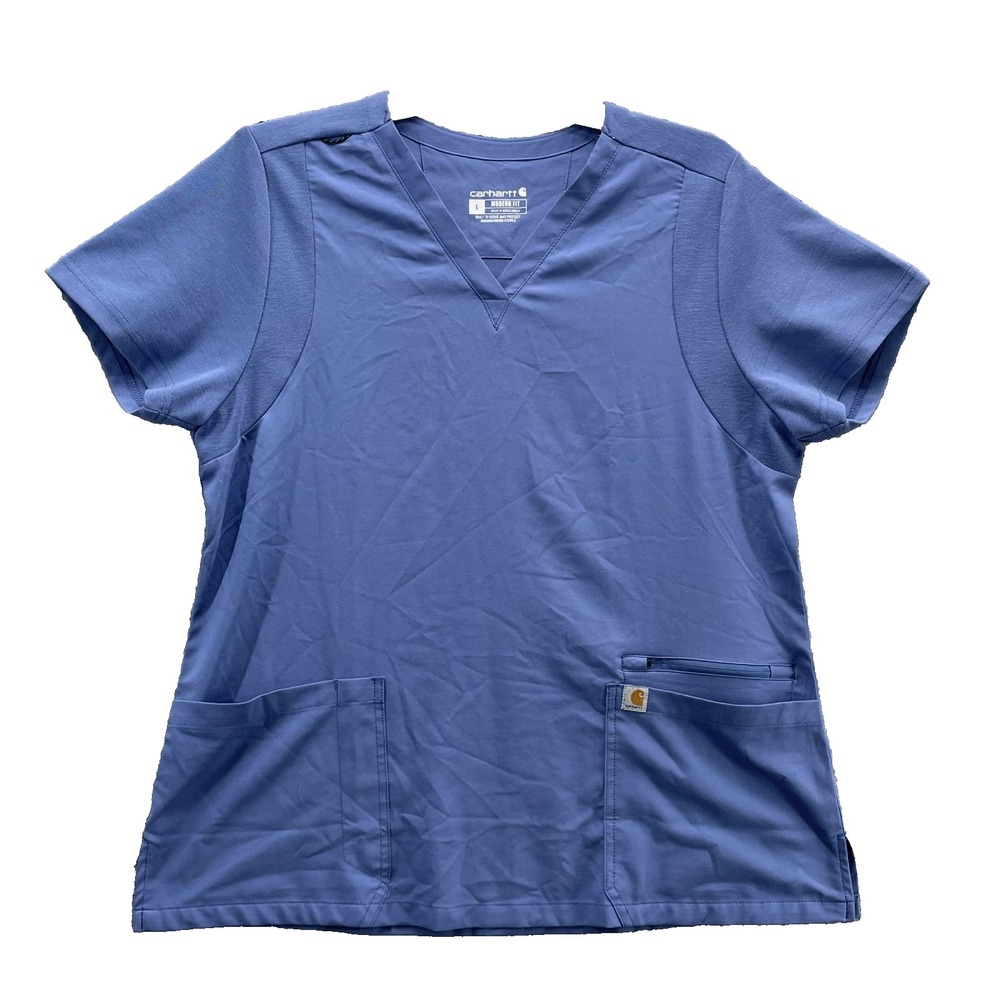 Carhartt Force Scrub Top Women Large Professional Uniform Tech‎ Workwear Medical